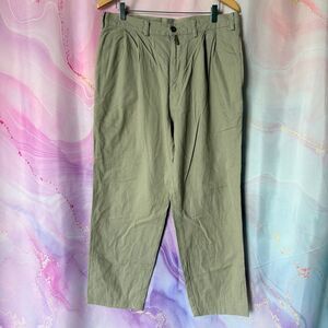 Patagonia 34 Tan Khaki Pleated Front Organic Cotton Chinos Relaxed Fit Preppy